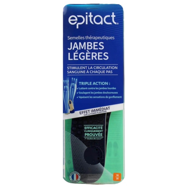Semelles Thérapeutiques Jambes Légères 36-38 Epitact