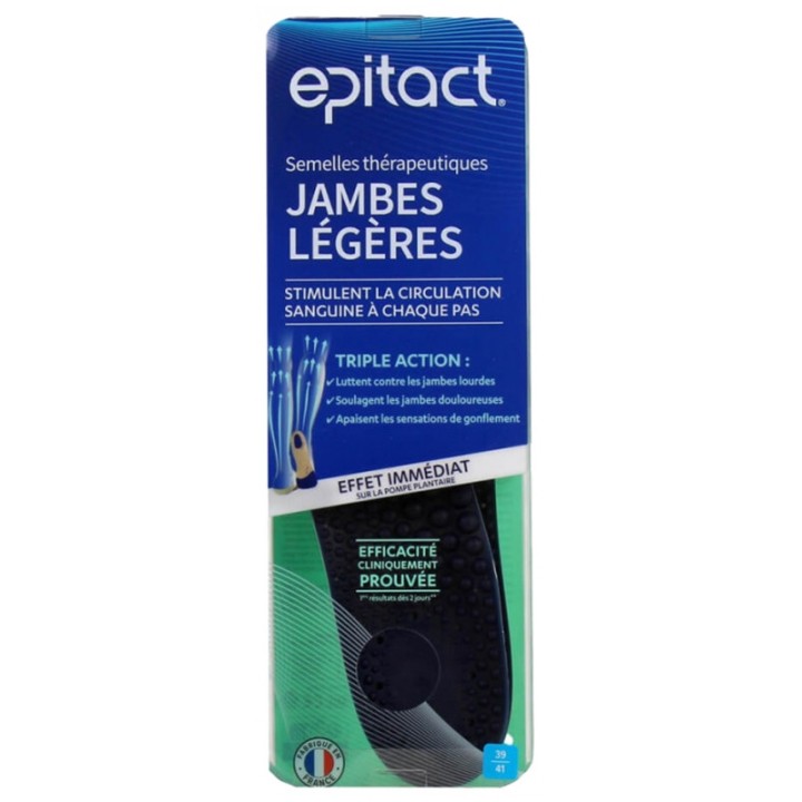 Semelles Thérapeutiques Jambes Légères 39-41 - Epitact - IllicoPharma