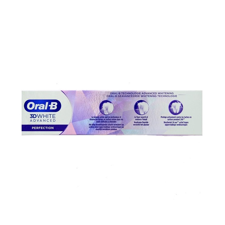 Oral-B Dentifrice 3D White Advanced Luxe Perfection 2x75ml - IllicoPharma