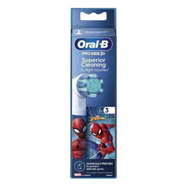 Oral-B Pro Kids 3+ Brossettes Spider Man x3 - IllicoPharma