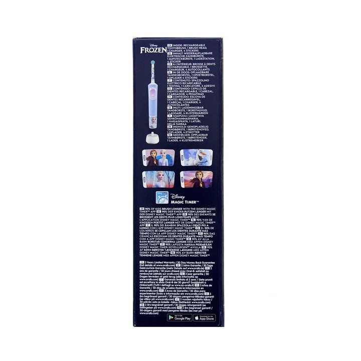 Oral-B Pro Kids 3+ Brosse à dents électriques Reine des Neiges - IllicoPharma