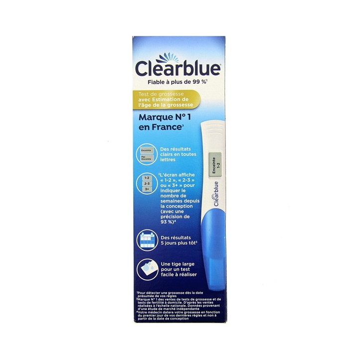 Clearblue Test de grossesse Digital Estimation Âge de Grossesse x2 - IllicoPharma