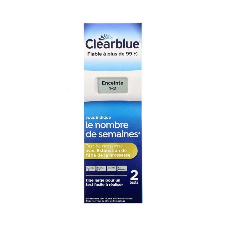 Clearblue Test de grossesse Digital Estimation Âge de Grossesse x2 - IllicoPharma