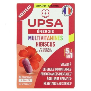 Énergie Multivitamines Hibiscus 5en1 x30cpr - UPSA - IllicoPharma
