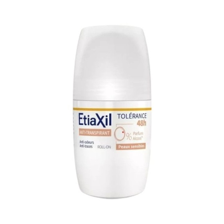 Anti-transpirant Roll-on Tolérance 48h Peaux sensibles 50ml Etiaxil - IllicoPharma