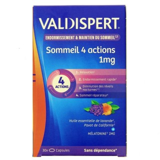 Valdispert Sommeil 4 actions 1mg x30 capsules - IllicoPharma