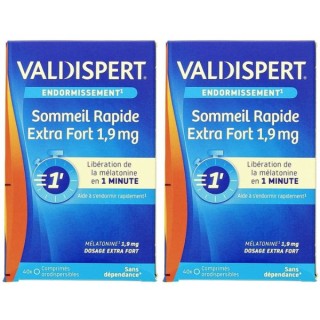 Valdispert Sommeil Rapide Extra Fort 1,9mg 2x40cpr orodispersibles - IllicoPharma