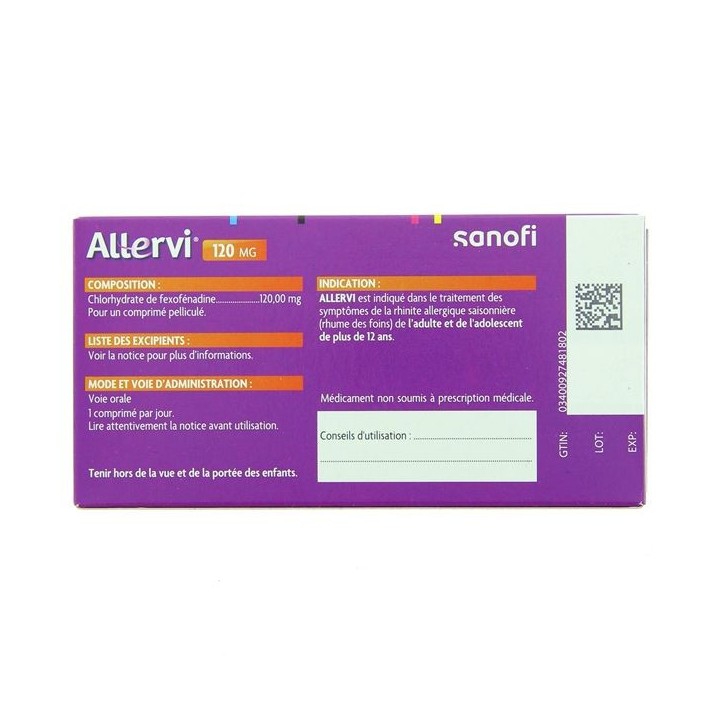 Allervi x7cpr Pelliculés Sanofi - IllicoPharma