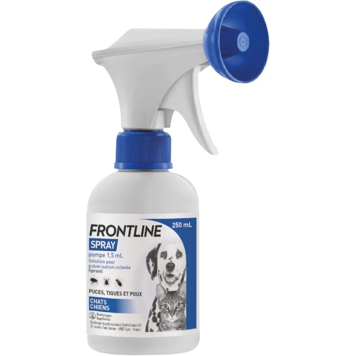 Frontline Spray Antiparasitaire Chats & Chiens 250ml - IllicoPharma