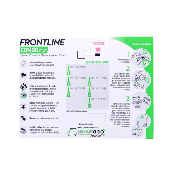 Frontline Combo Spot-On Chat - 6 pipettes - Pharmacie IllicoPharma
