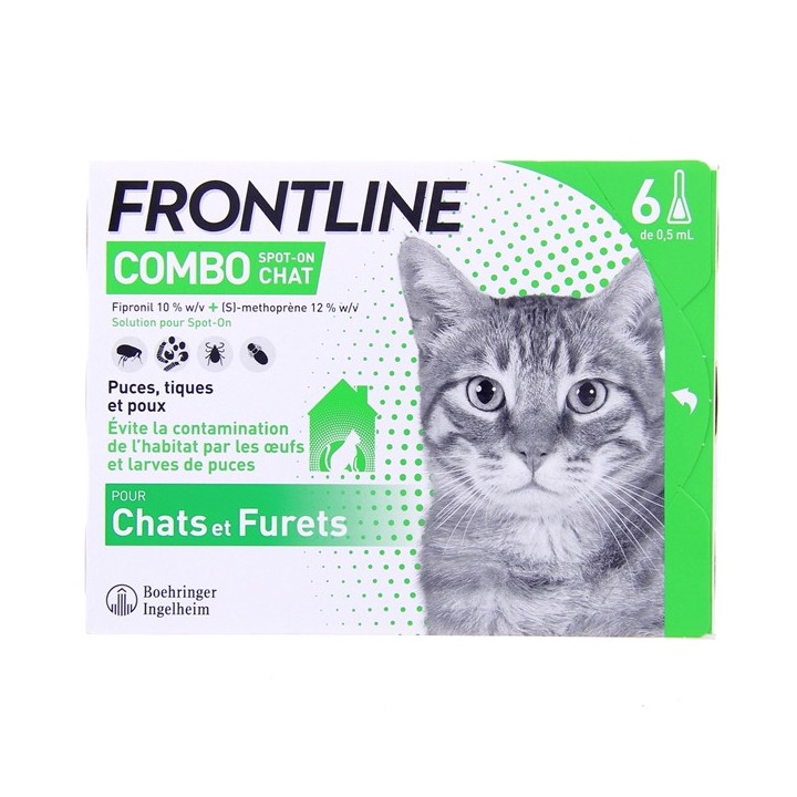 Frontline Combo Spot-On Chat - 6 pipettes - Pharmacie IllicoPharma