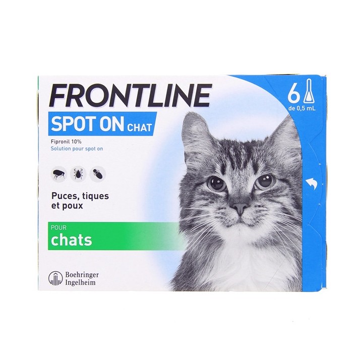 Frontline Spot-on chat x6 pipettes - Frontline - Produits vétérinaires