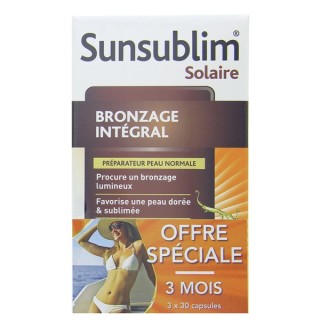 Sunsublim Solaire Bronzage Intégral 3x30 capsules Nutreov - IllicoPharma