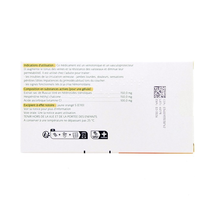 Cyclo 3 Fort 60 Gléules, Jambes lourdes, varices, e-Pharmacie IllicoPharma