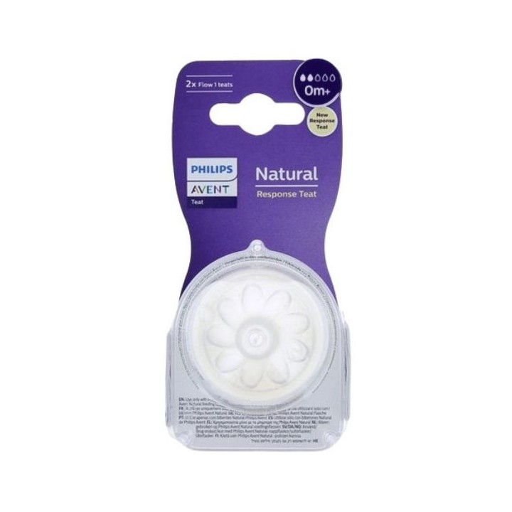 Tétines Natural Response Débit 2 x2 Avent - Pharmacie en ligne IllicoPharma