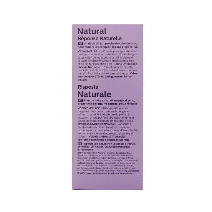 Biberon Natural Response AirFree 1m+ Éléphant 260ml Avent - IllicoPharma