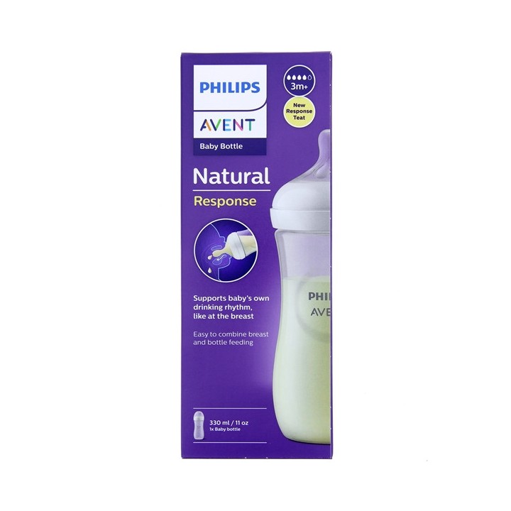 Biberon Natural Response 3m+ 330ml Avent - Pharmacie en ligne IllicoPharma