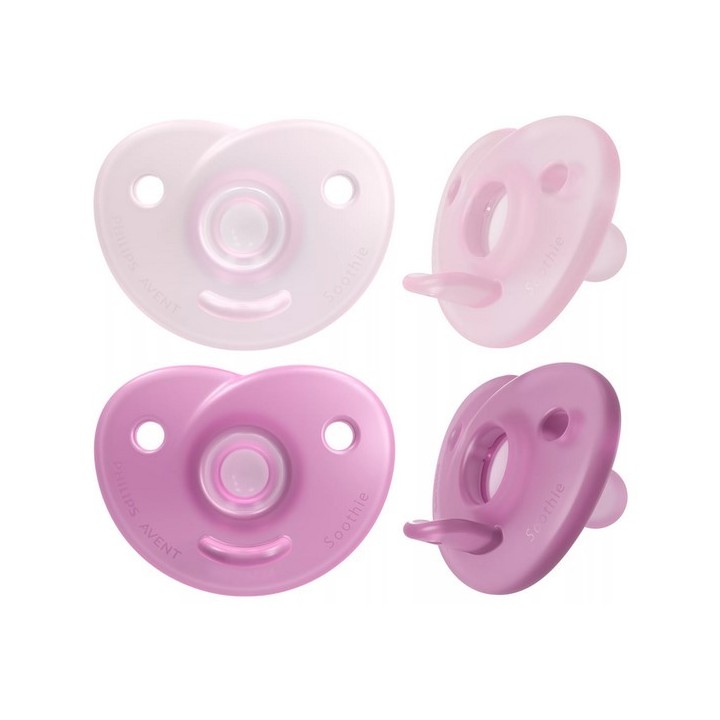 Sucettes Soothie 0-6m x2 Rose - Avent - IllicoPharma