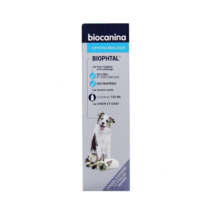 Biophtal Ophtalmologie Chien & Chat 125ml  Biocanina - IllicoPharma