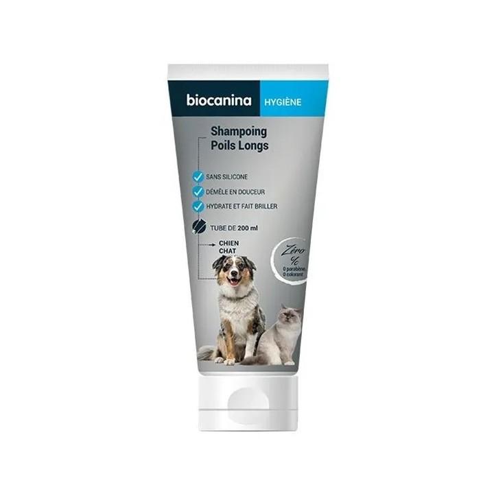 Shampoing Poils Longs 200ml Biocanina - IllicoPharma, pharmacie en ligne