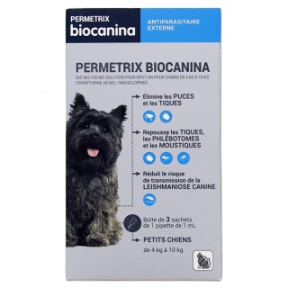 Permetrix Petits Chiens x3 pipettes Biocanina - IllicoPharma
