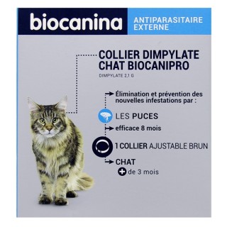 Biocanipro Collier Antiparasitaire Chat x1 Biocanina - Pharmacie en ligne IllicoPharma