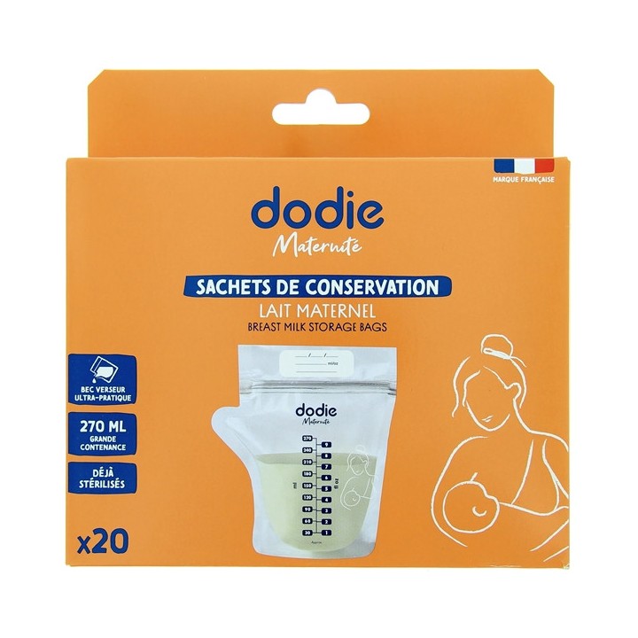 Sachets de conservation - 20x270ml - Allaitement - Dodie - IllicoPharma