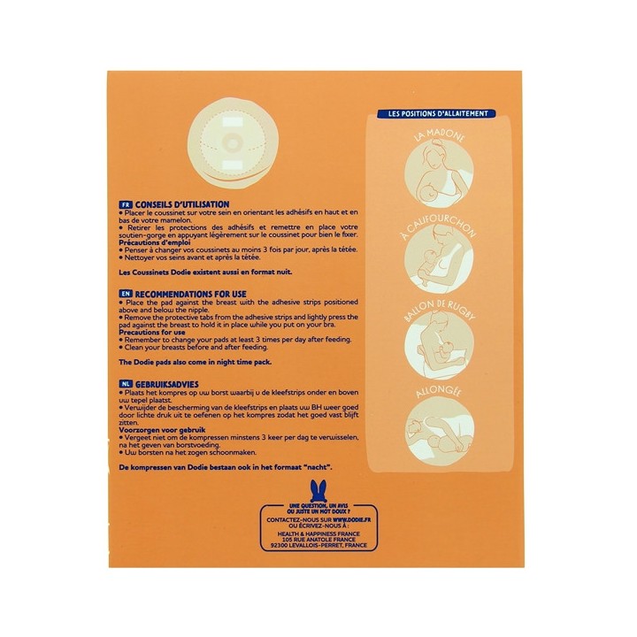 Coussinets d'allaitement Ultra-fins Jour - Boîte de 50 - Dodie - IllicoPharma