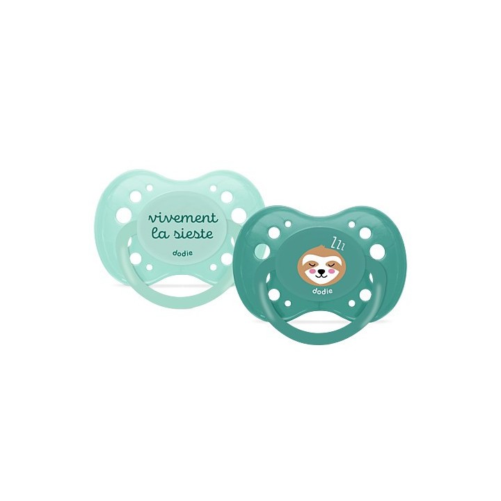 Sucettes Anatomiques +18 mois Paresseux x2 - Dodie - IllicoPharma