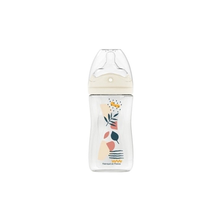 Biberon Tétine multi-perforée anti-coliques Débit 2 Nature Terracotta 270ml - Dodie - IllicoPharma