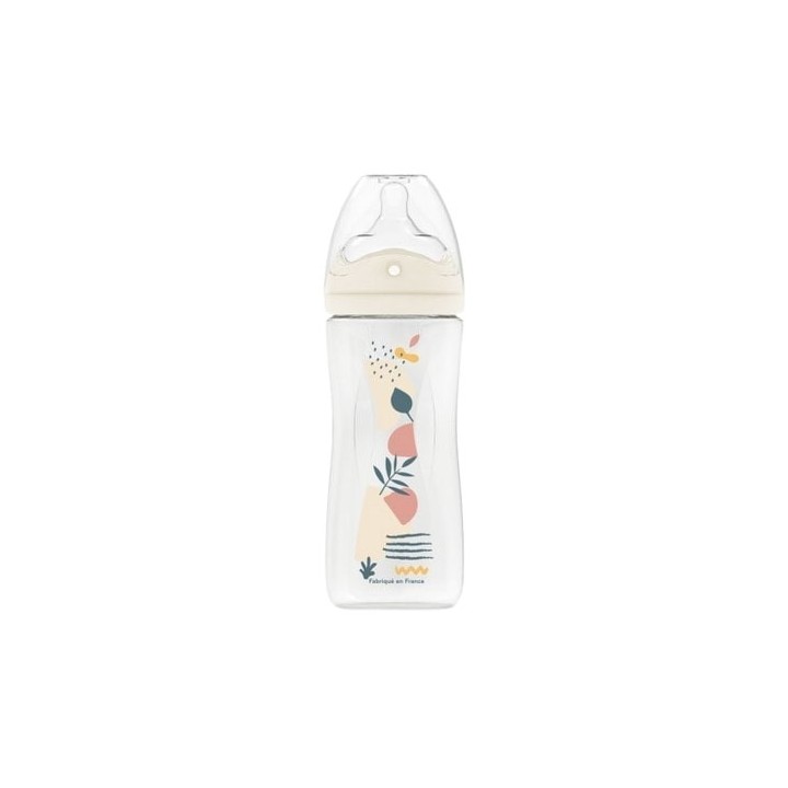 Biberon Tétine multi-perforée anti-coliques Débit 3 Nature Terracotta 330ml - Dodie - IllicoPharma