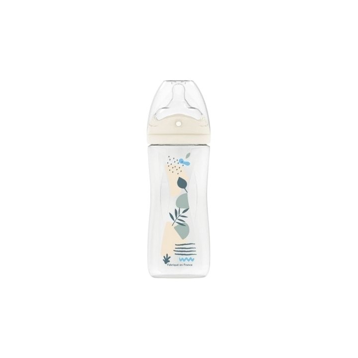 Biberon Tétine multi-perforée anti-coliques Débit 3 Nature Bleu 330ml - Dodie - IllicoPharma