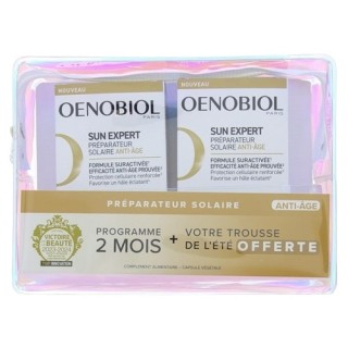 Oenobiol Sun Expert Préparateur Solaire Anti-âge 2x30 capsules + Trousse Offerte - IllicoPharma