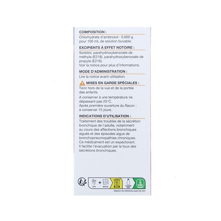 Ambroxol Viatris Conseil 0,6% 150ml Viatris - IllicoPharma