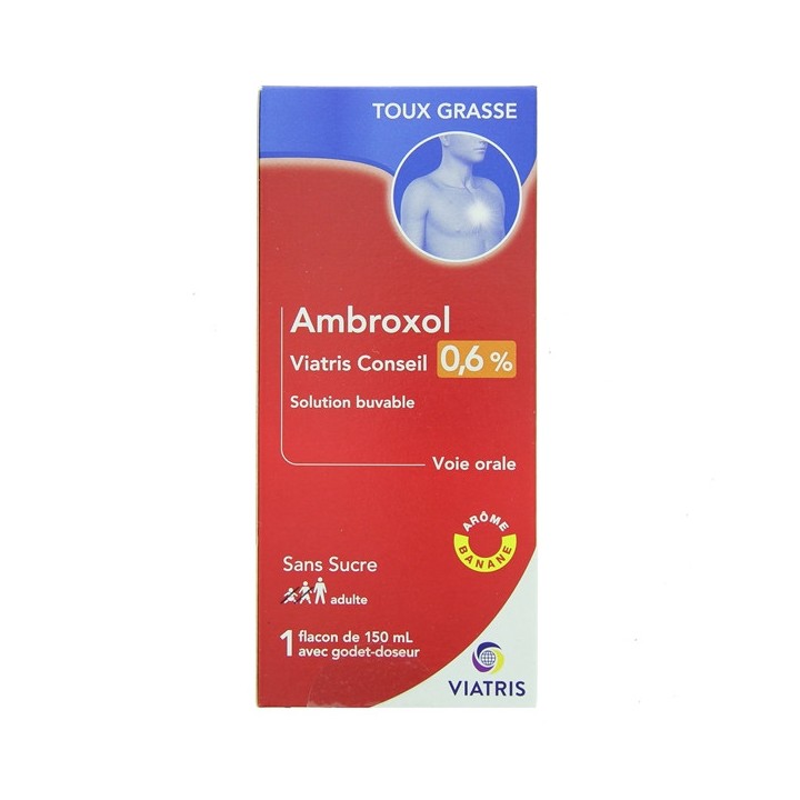 Ambroxol Viatris Conseil 0,6% 150ml Viatris - IllicoPharma