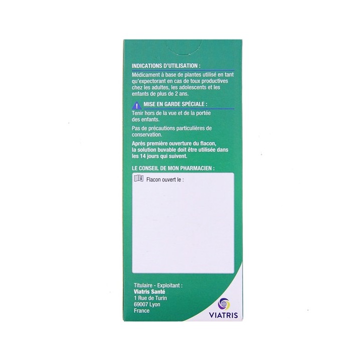 Lierre Grimpant Sirop Sans Sucre 100ml - Viatris - IllicoPharma