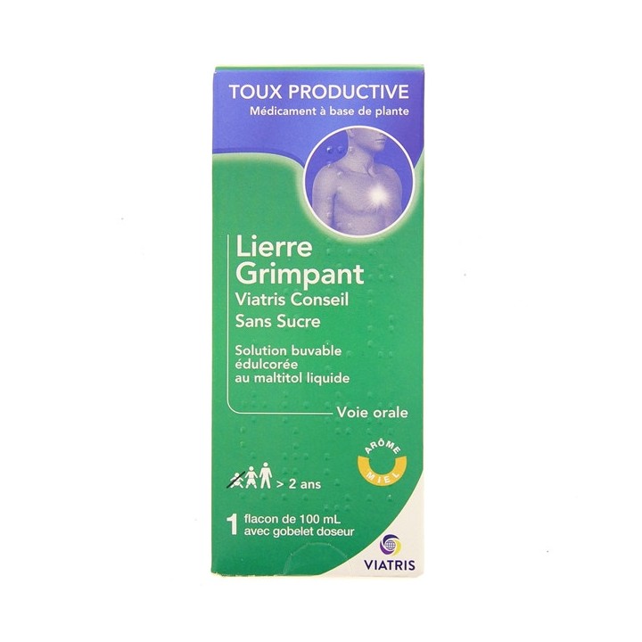Lierre Grimpant Sirop Sans Sucre 100ml - Viatris - IllicoPharma