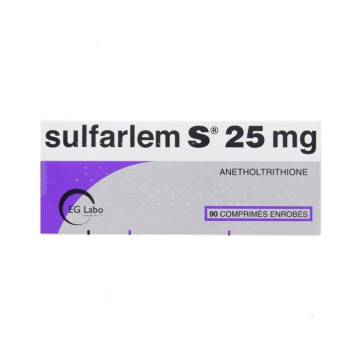 Sulfarlem S 25mg x90cpr - Médicament Bouche sèche - IllicoPharma