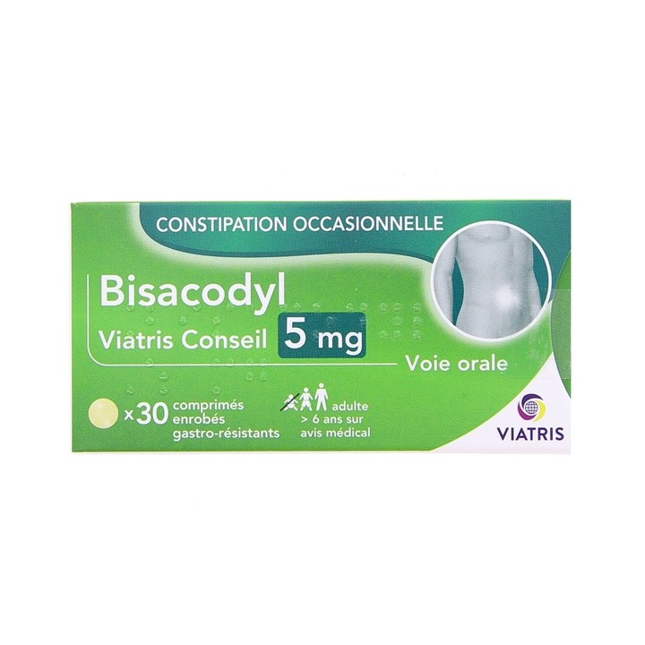 Bisacodyl 5mg x30cpr Viatris - Pharmacie en ligne IllicoPharma