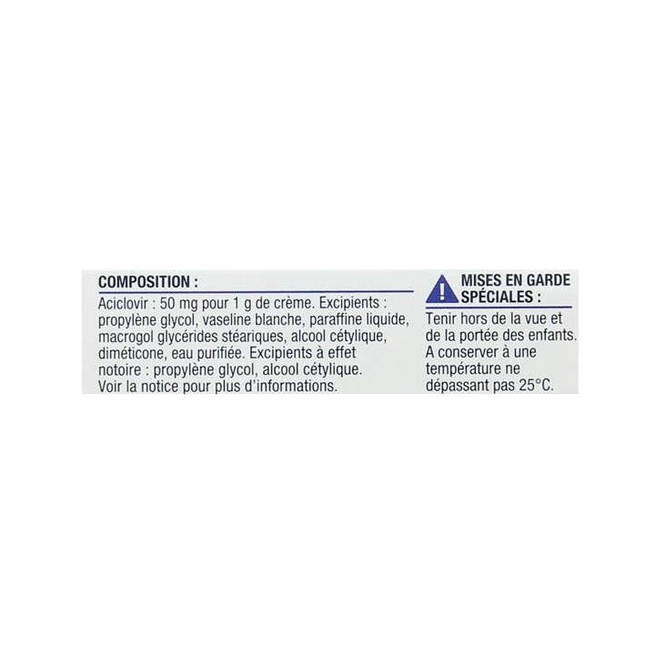 Aciclovir 5% Crème Tube 2g - Viatris - Pharmacie en ligne IllicoPharma