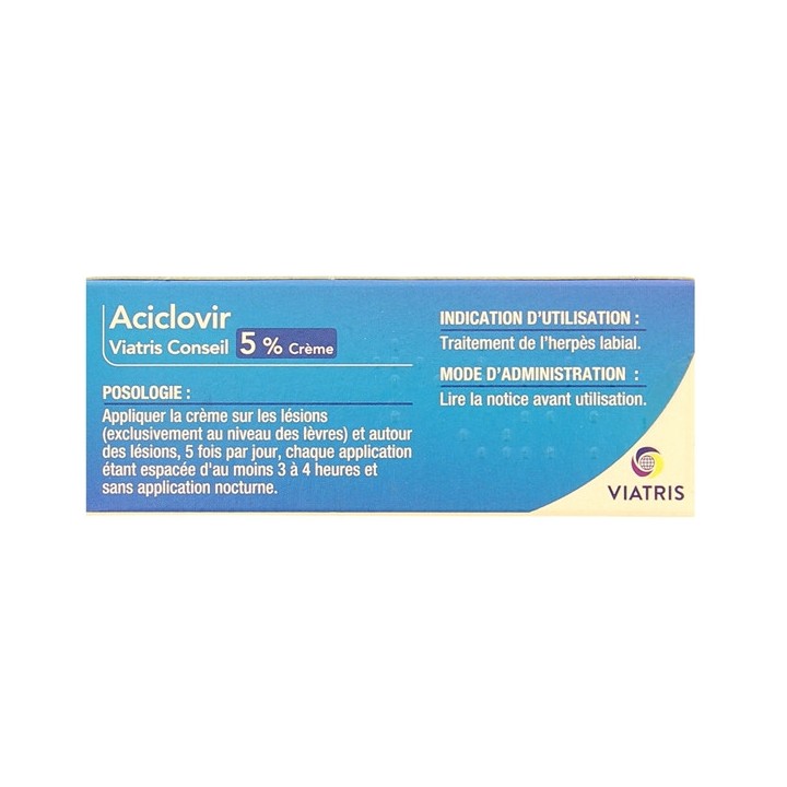 Aciclovir 5% Crème Flacon pompe doseuse 2g - Viatris - IllicoPharma