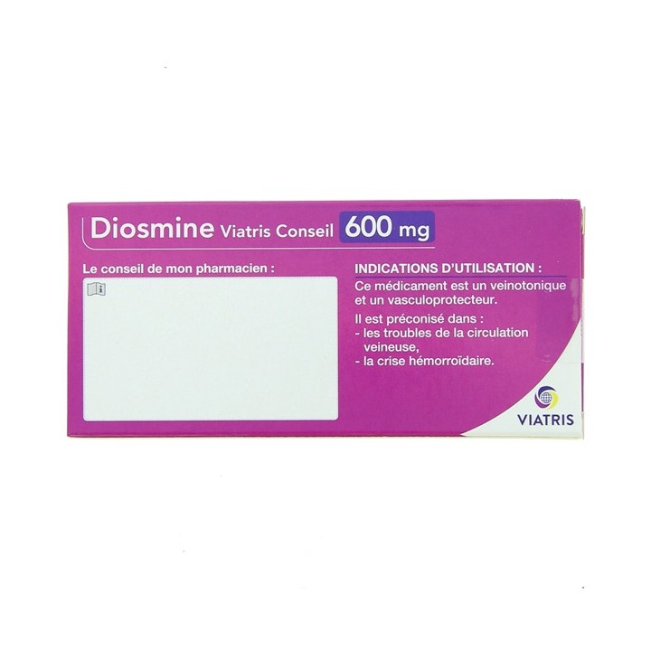 Diosmine 600mg x30cpr - Viatris - IllicoPharma