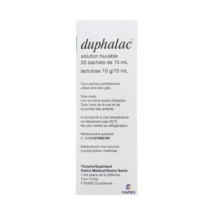 Duphalac 10g/15ml x20 sachets - Viatris - Constipation - IllicoPharma