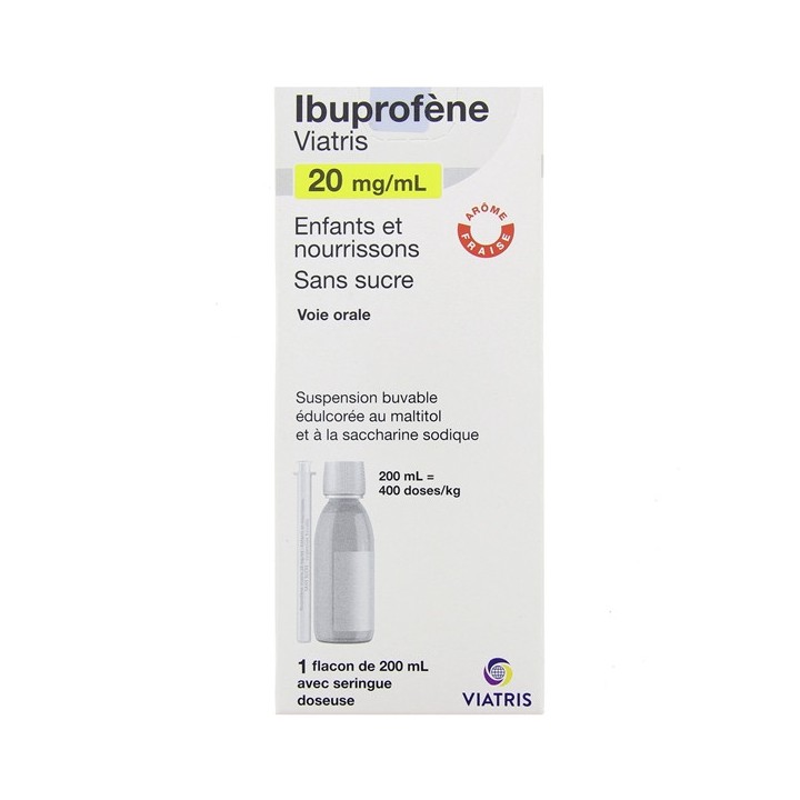 Ibuprofene 20mg/ml Sirop Enfants & Nourrissons 200ml - Viatris - IllicoPharma