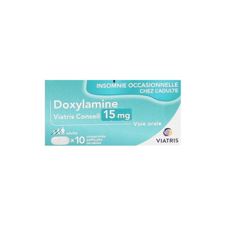 Doxylamine 15mg x10cpr - Viatris - Pharmacie en ligne IllicoPharma