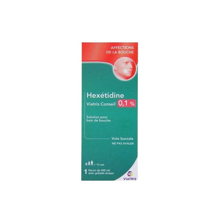 Hexetidine 0,1% 400ml - Viatris - Bain de bouche - IllicoPharma