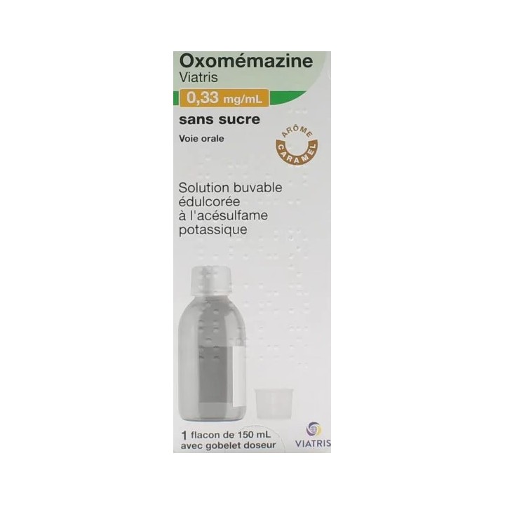 Oxomemazine 0,33mg/ml Sans sucre 150ml - Viatris - IllicoPharma