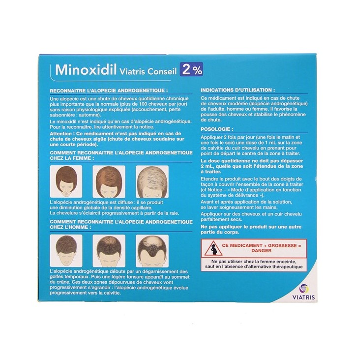 Minoxidil Viatris 2% - Pharmacie en ligne IllicoPharma