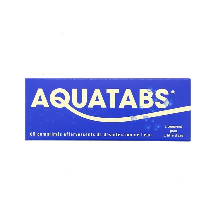 Aquatabs 1cpr/litre x60cpr - Indispensables pour le voyage