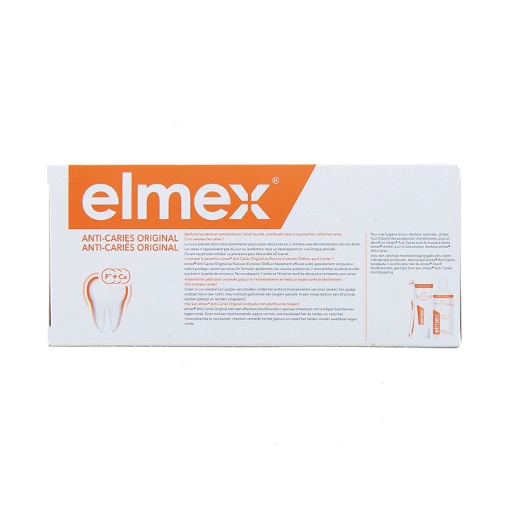 Anti-Caries Original Dentifrice 2x75ml - Elmex - IllicoPharma